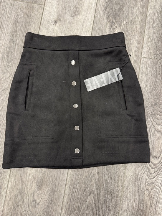Dry Goods Dresses & Skirts - Dry Goods NWT Eve Black Snap-Front Mini Skirt